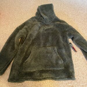 32 Degrees Thyme Green Sherpa Hoodie
